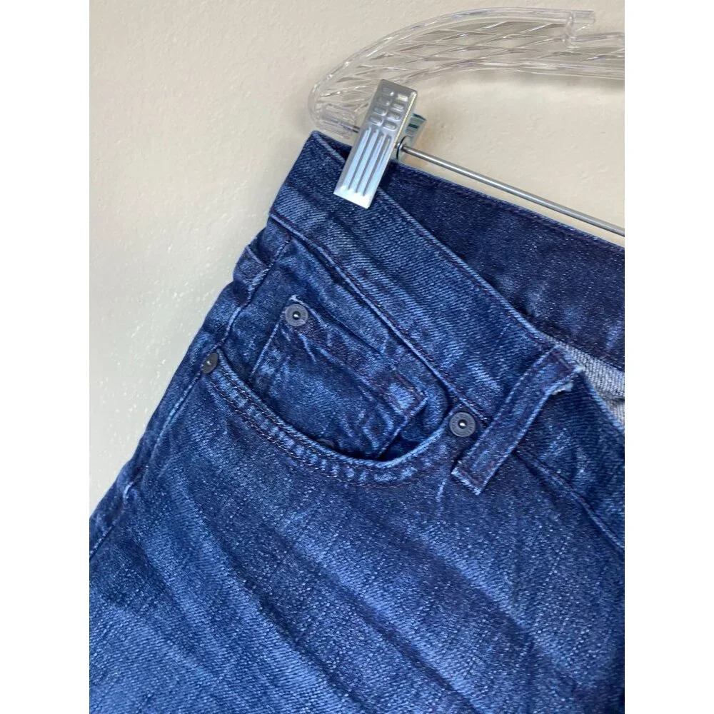7 For All Mankind Dojo Denim Bermuda Shorts Womens Size 29 Blue Medium Wash